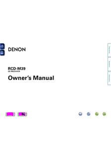 Denon RCD M39 manual. Camera Instructions.